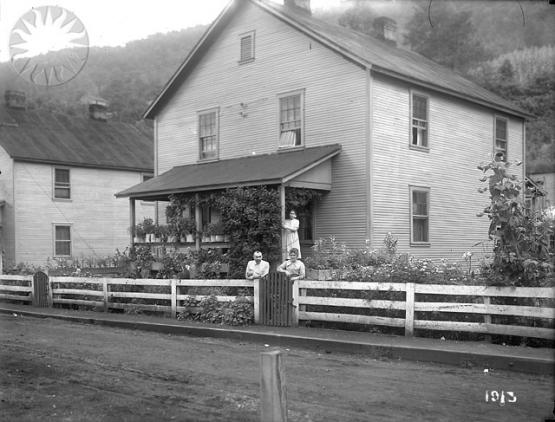 Garden contest winner, Burdine section of Jenkins, Kentucky.  From the Consolidation Coal Collection, Smithsonian National Museum of American History.  SI Neg. CCC-1913. Date: na. Garden Contest House. Cicoro-Burdine.