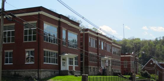 Jenkins school on Main St., built by the Consolidation Coal Company.  Photo by Zada Komara <a href="mailto:zko222@g.uky.edu">zko222@g.uky.edu</a> taken on 3/25/2012.