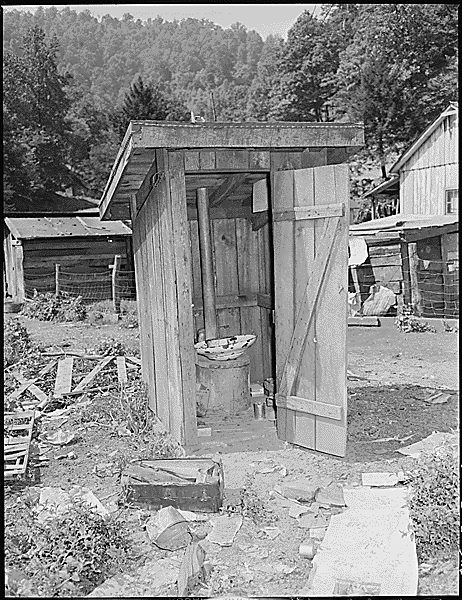 &quot;Privy. Big Jim Coal Company, Big Jim Mine, Blanche, Bell County, Kentucky., 09/04/1946&quot;  From the National Archives, Records of the Solid Fuels Administration for War 1937-1948, Report of the Medical Survey of the Bituminous Coal Industry 1946-1947. National Archives Identifier From the National Archives, Records of the Solid Fuels Administration for War 1937-1948, Report of the Medical Survey of the Bituminous Coal Industry 1946-1947. National Archives Identifier <a href="http://research.archives.gov/description/541163">http://research.archives.gov/description/541163</a>