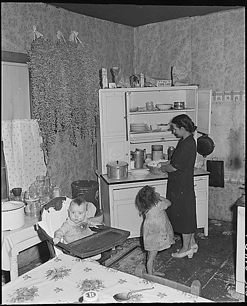 &quot;Mrs. George Hoskins, wife of a miner, and two of her ten children in the kitchen of their three room house. Coleman Fuel Company, Red Bird Mine, Field, Bell County, Kentucky, 08/31/1946&quot;  From the National Archives, Records of the Solid Fuels Administration for War 1937-1948, Report of the Medical Survey of the Bituminous Coal Industry 1946-1947. National Archives Identifier 541132  <a href="http://research.archives.gov/description/541132">http://research.archives.gov/description/541132</a>