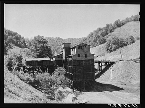 Abandoned coal trestle near Chavies, Kentucky, 1940.  Photographed by Marion Post Wolcott.  From the Farm Security Administration Collection- Office of War Information Photograph Collection, Library of Congress.     <a href="http://www.loc.gov/pictures/item/fsa2000036126/PP/">http://www.loc.gov/pictures/item/fsa2000036126/PP/</a>